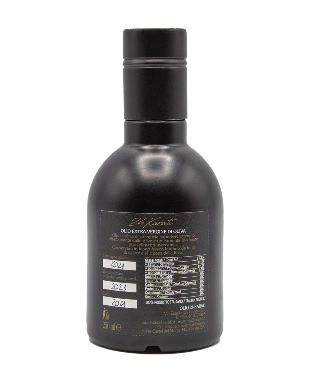 Bottiglia Black - Olio EVO Monocultivar "La Coratina"