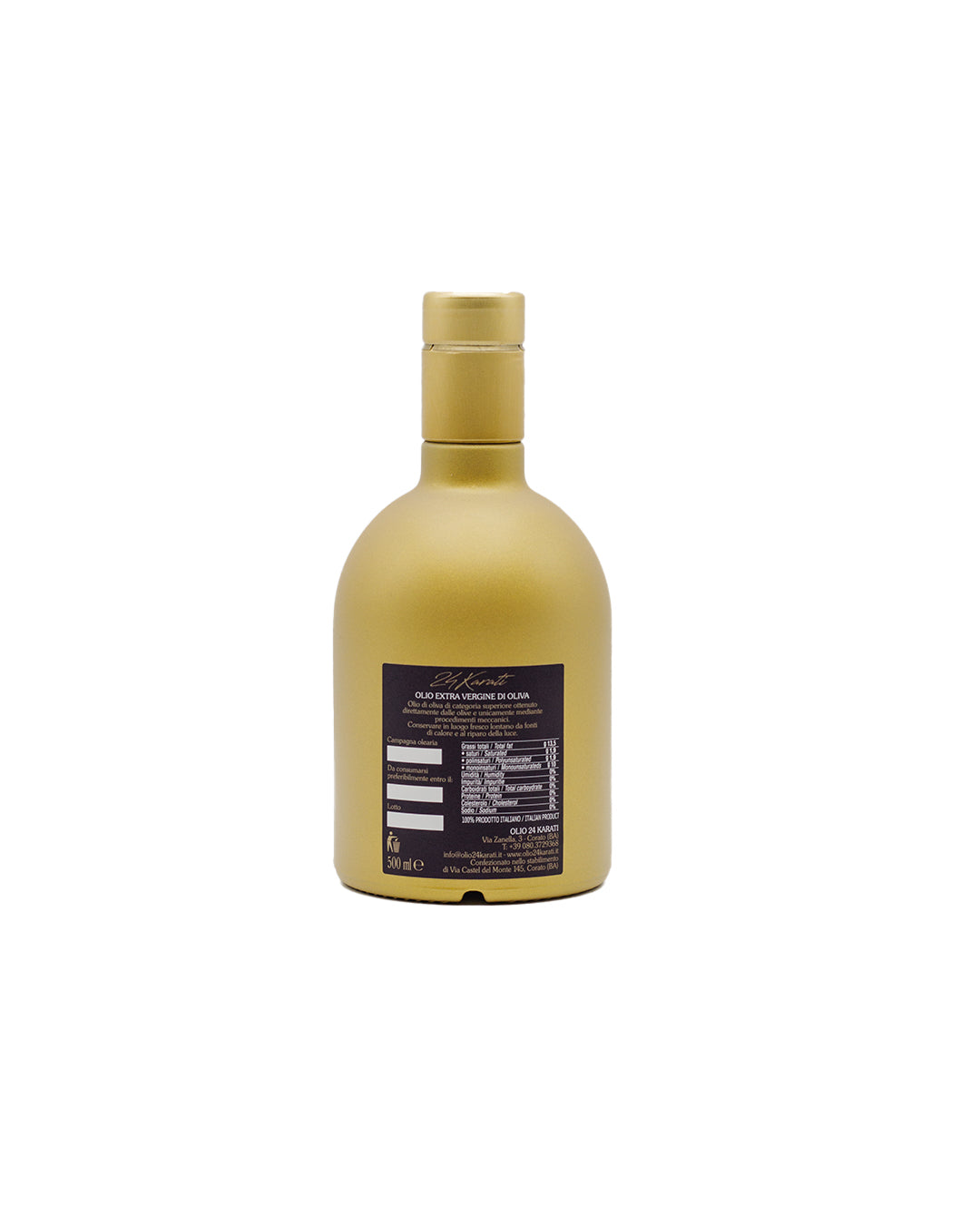 Bottiglia Gold - Olio EVO Monocultivar "La Coratina" - 500 ml